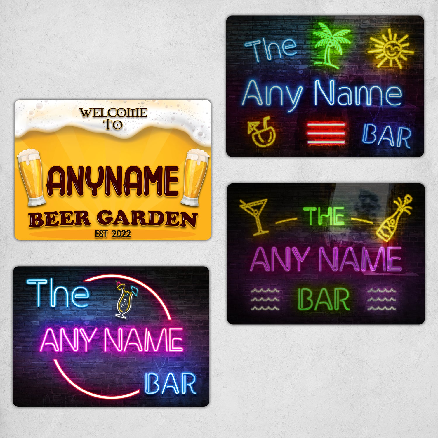 Metal Bar Signs