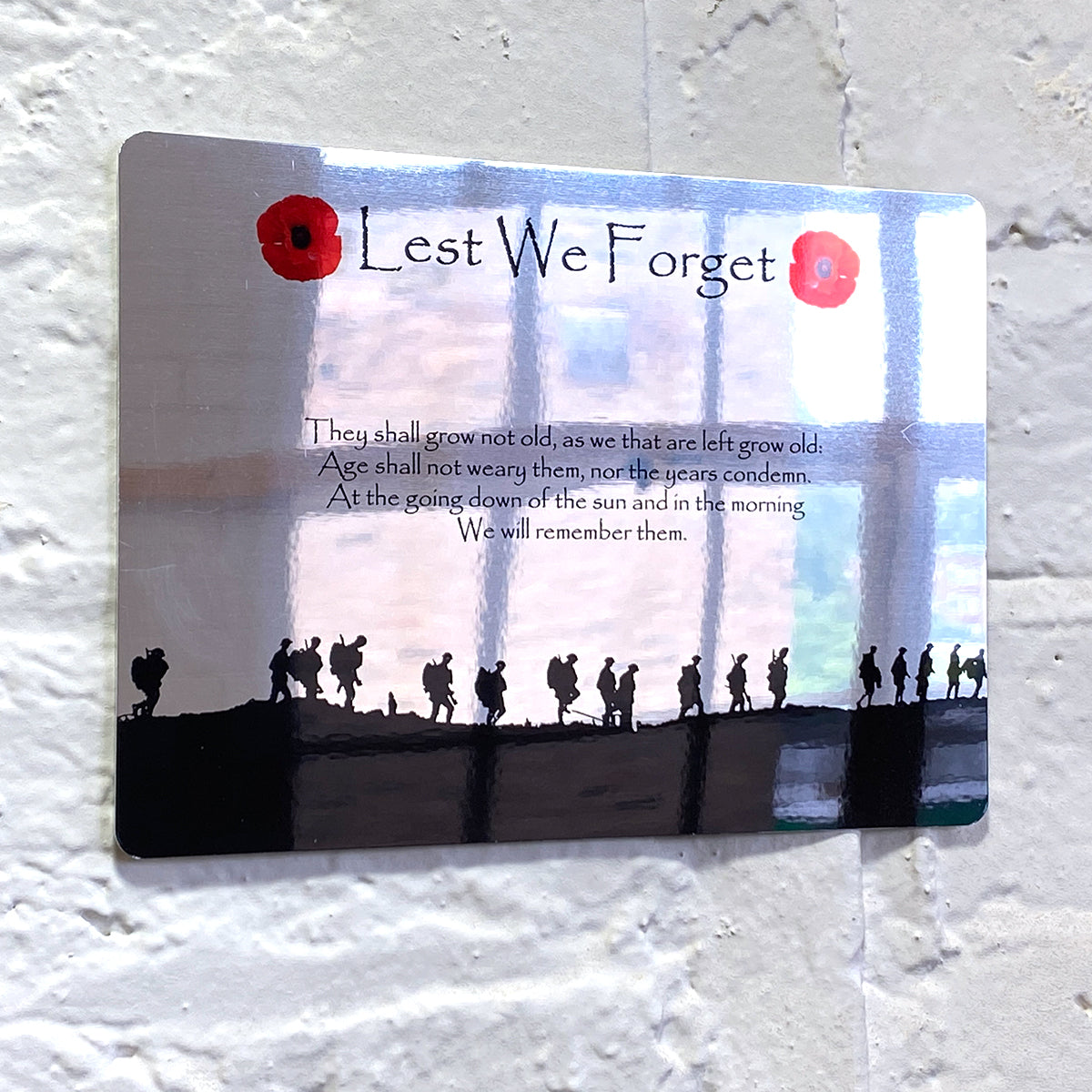 Lest we Forget Metal Mirror Sign Mirror Finish Sign - shopquality4u