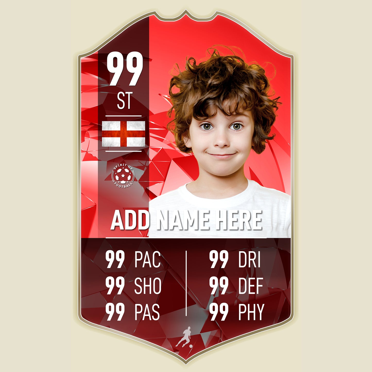 Choose Your Background Football Stats Card