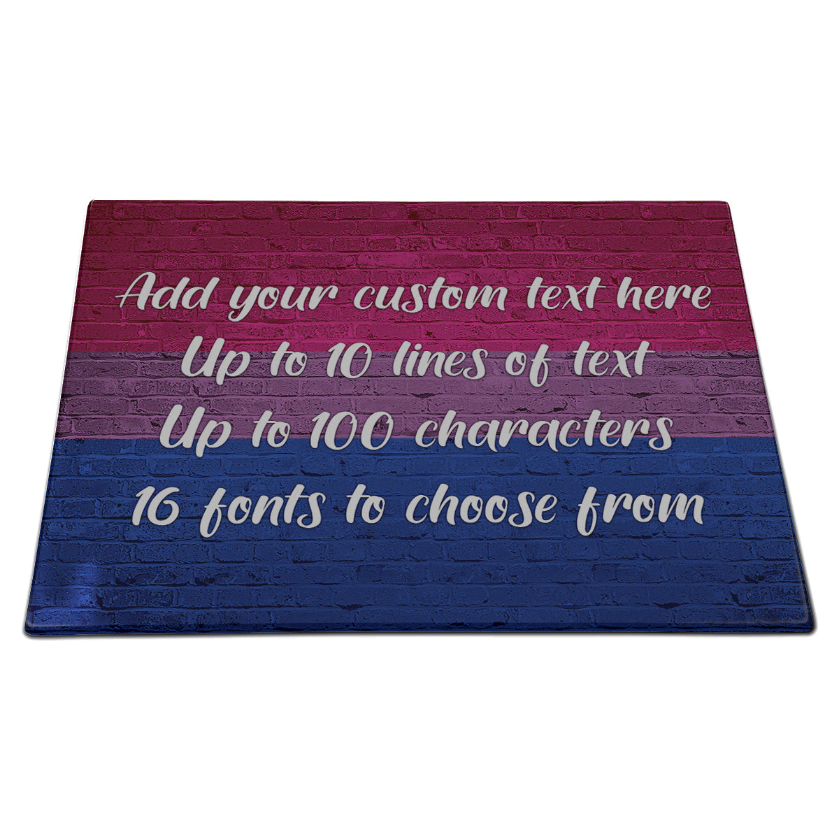 Bisexual Pride Flag Glass Cutting Board - shopquality4u