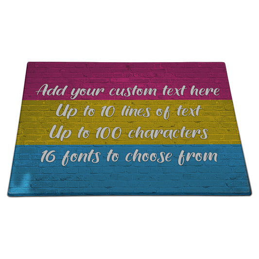 Pansexual Pride Flag Glass Cutting Board - shopquality4u