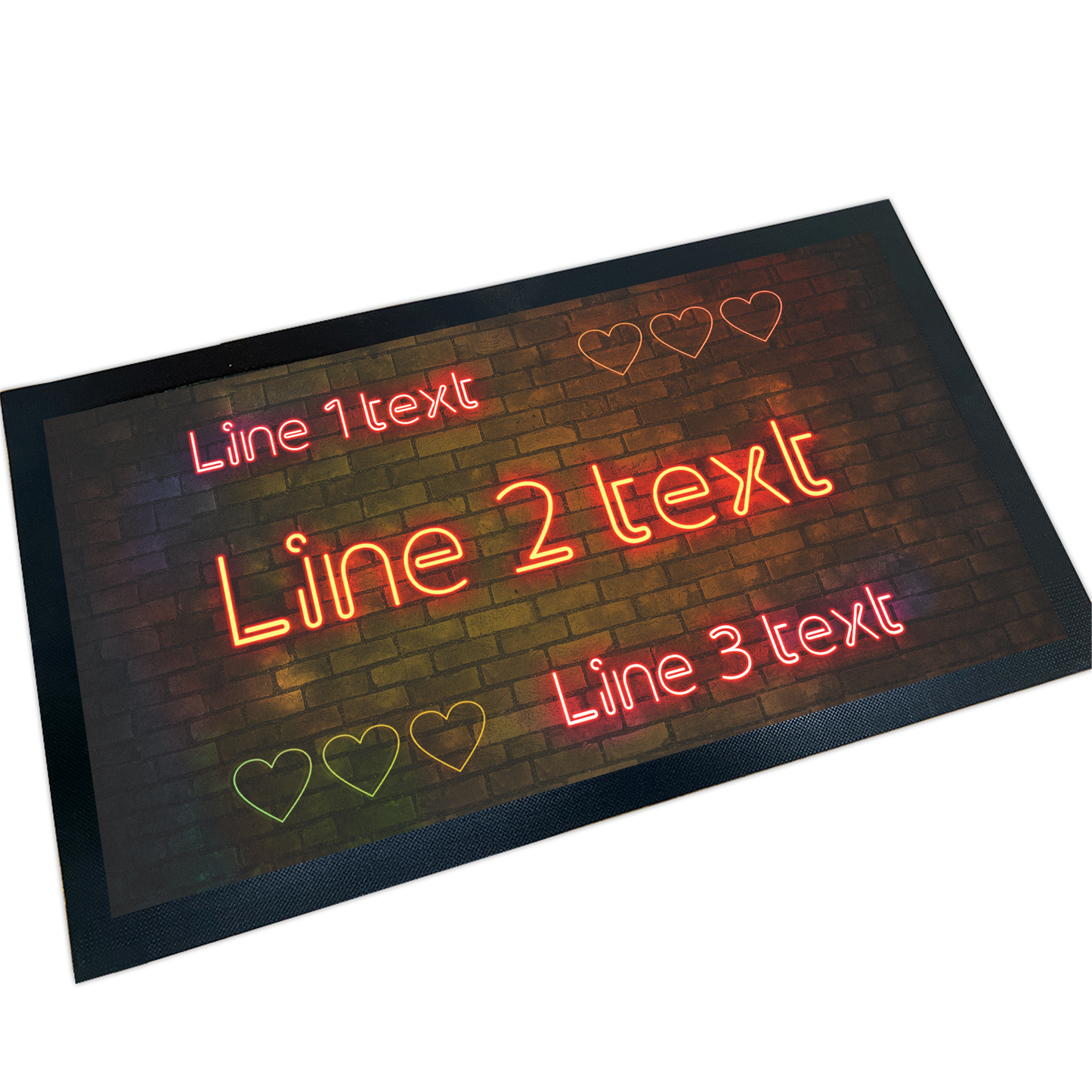 Personalisiertes Bar-Set mit Neonherzen