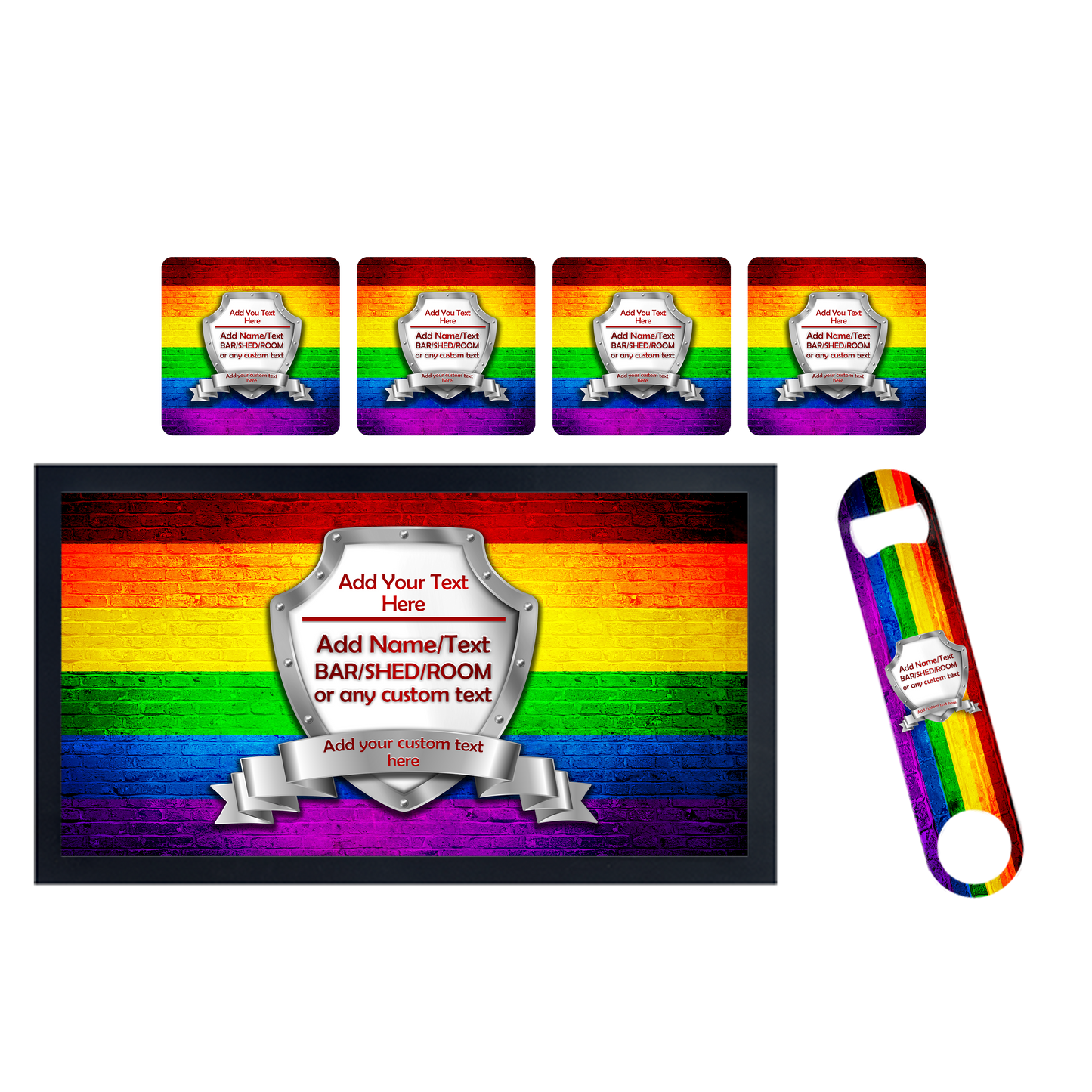 Rainbow Flag Bar Set