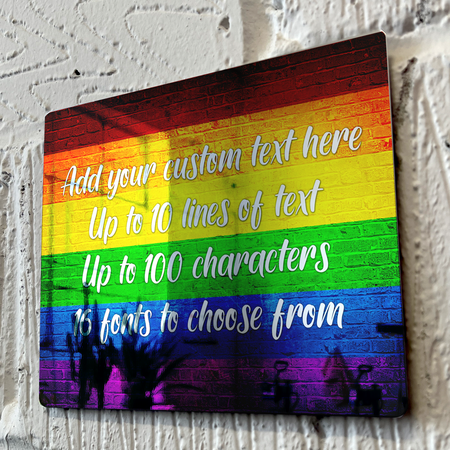 Gay Pride Flag Mirror Metal Sign - shopquality4u