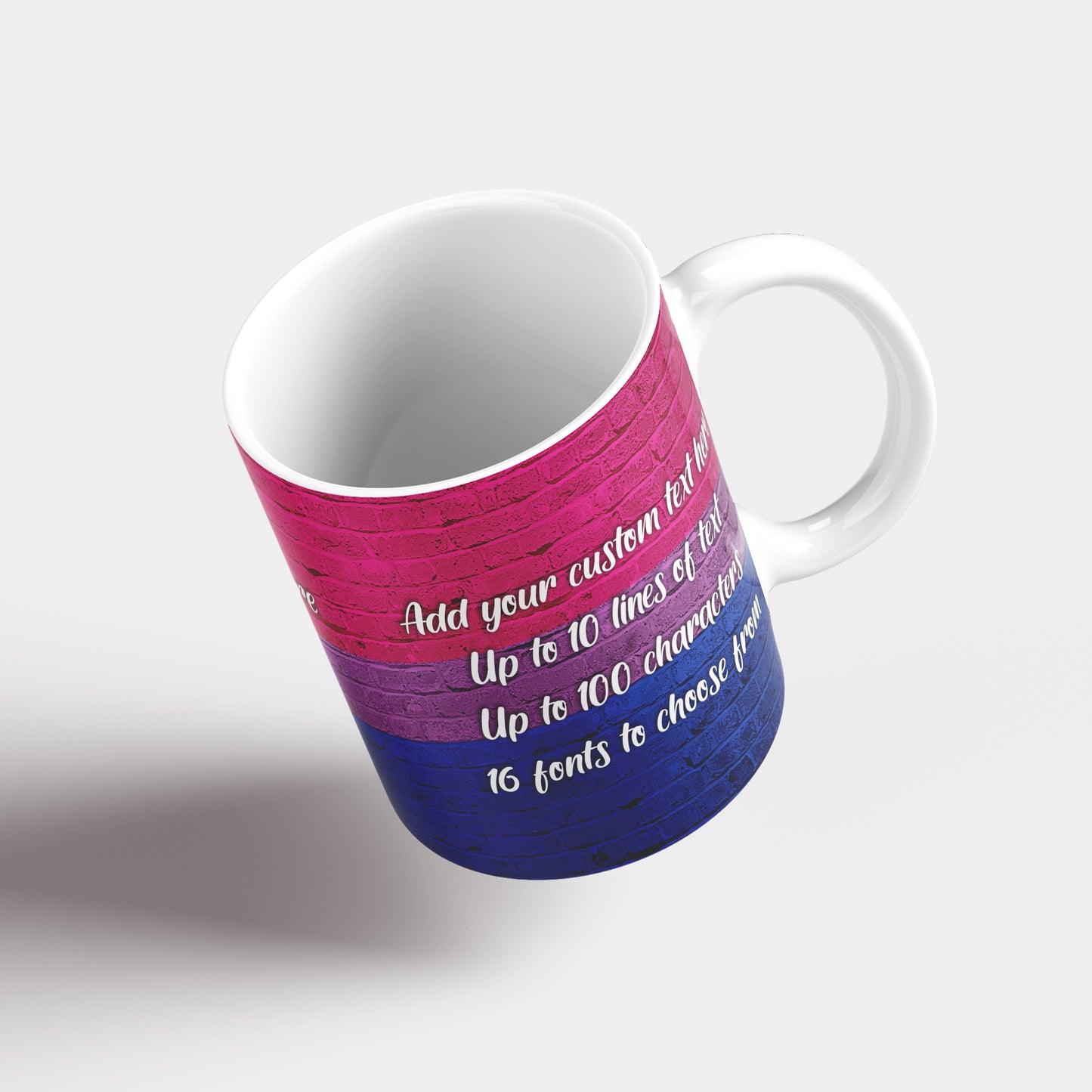 Tasse personnalisée de drapeau de fierté bisexuelle