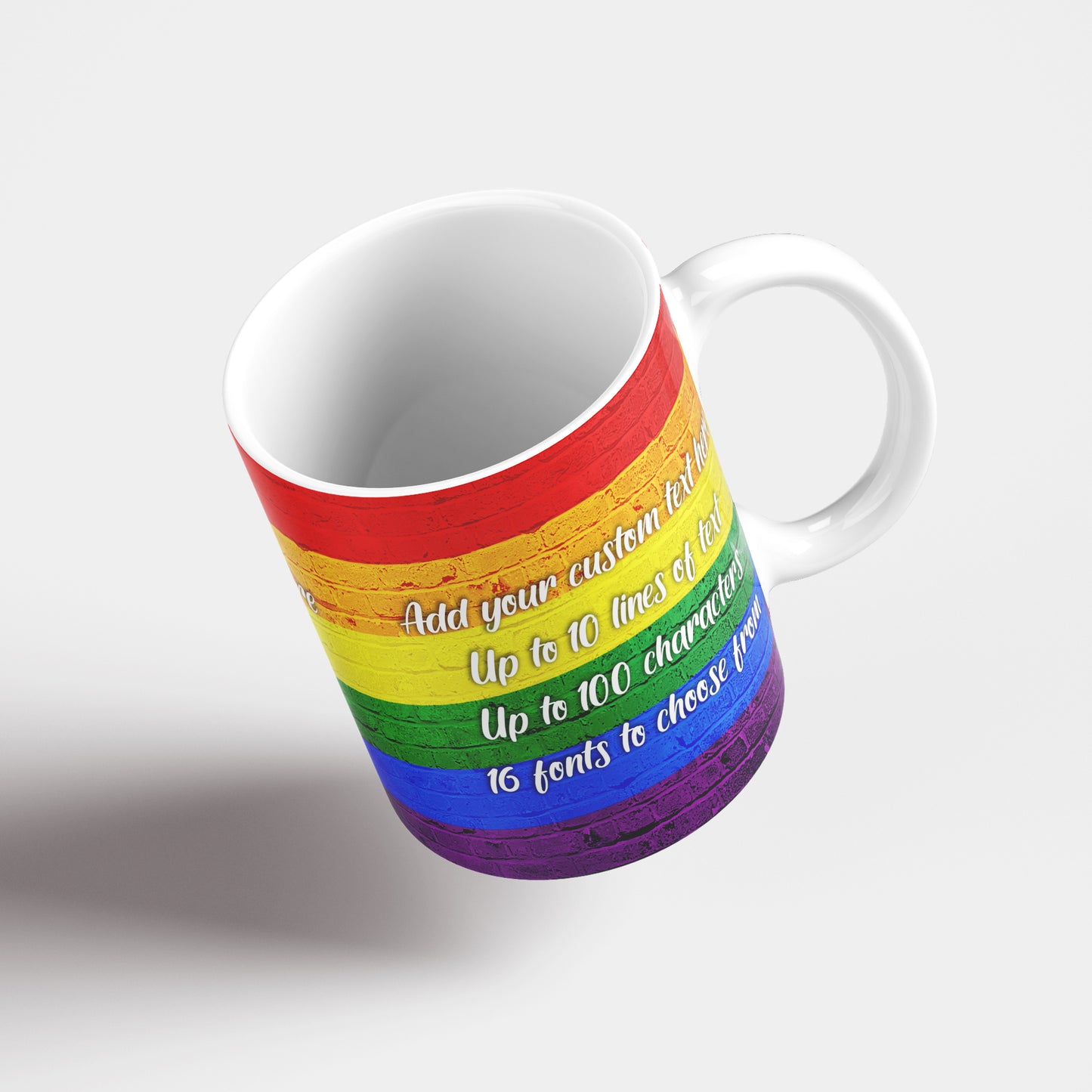Benutzerdefinierte Tasse mit Gay-Pride-Flagge