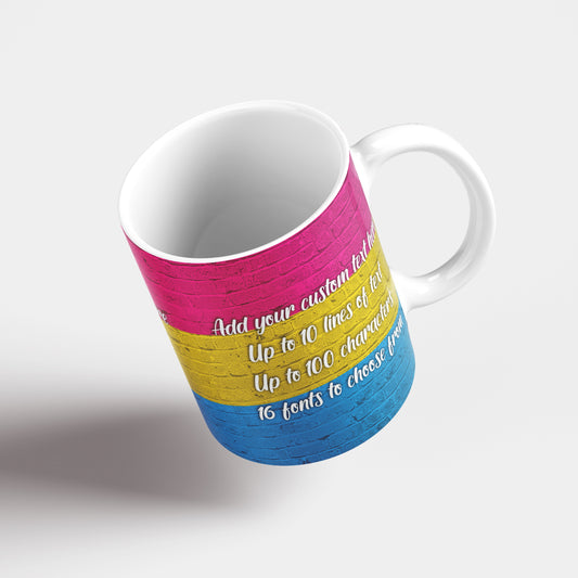 Tasse personnalisée de drapeau de fierté pansexuelle