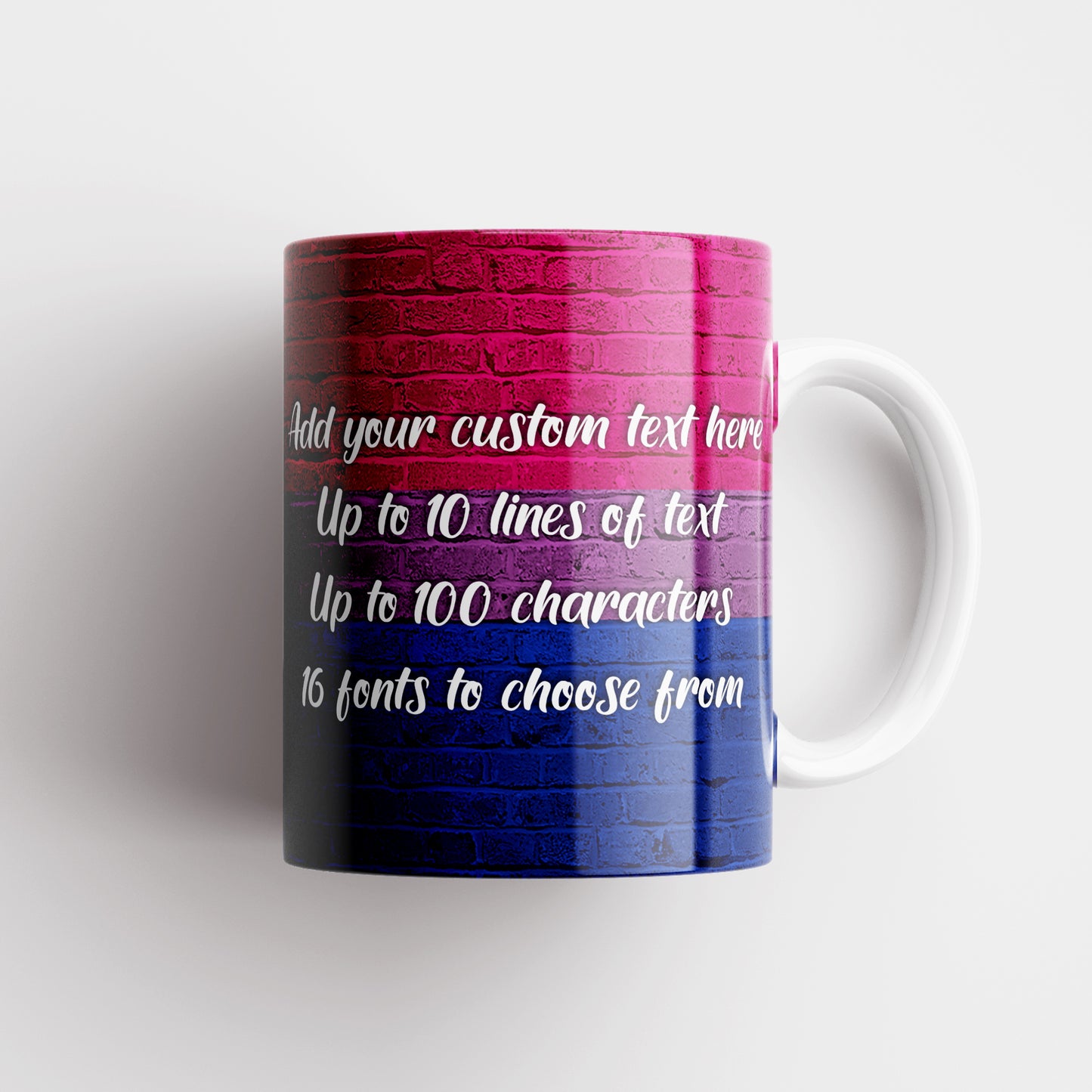 Tasse personnalisée de drapeau de fierté bisexuelle