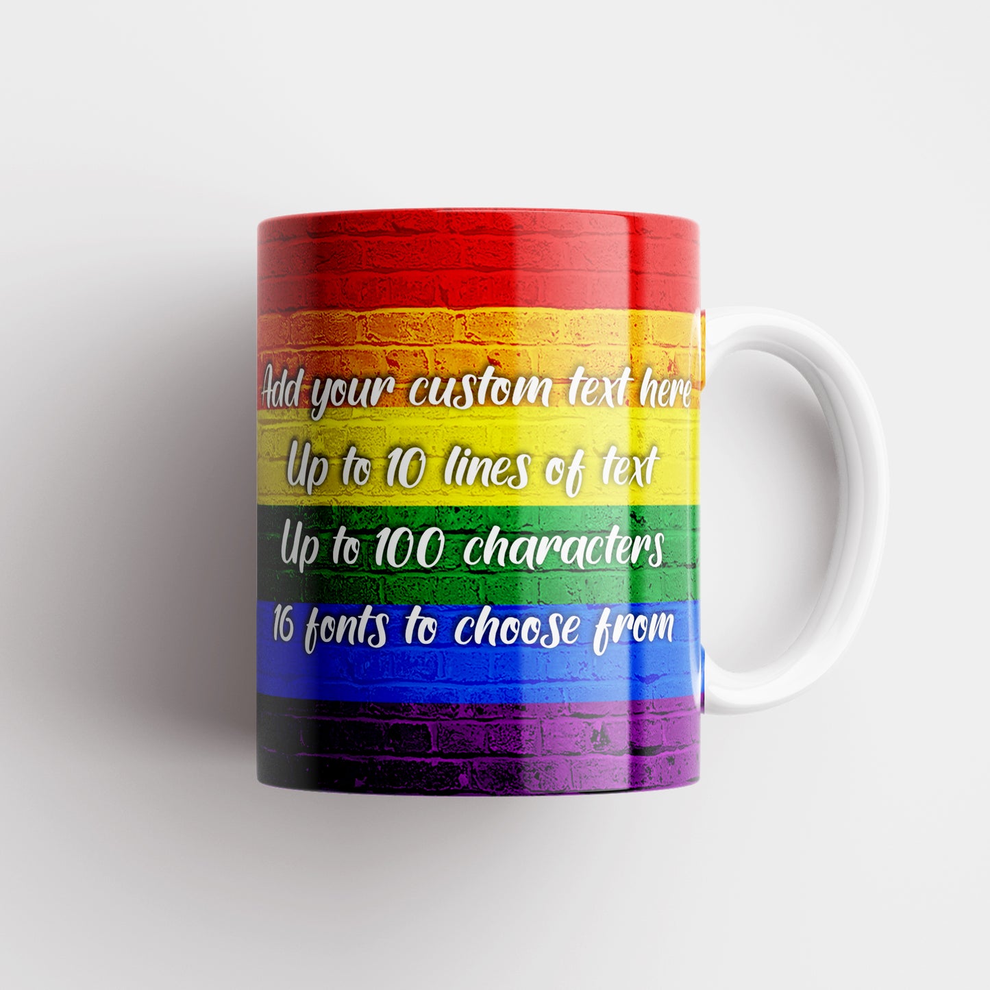 Benutzerdefinierte Tasse mit Gay-Pride-Flagge