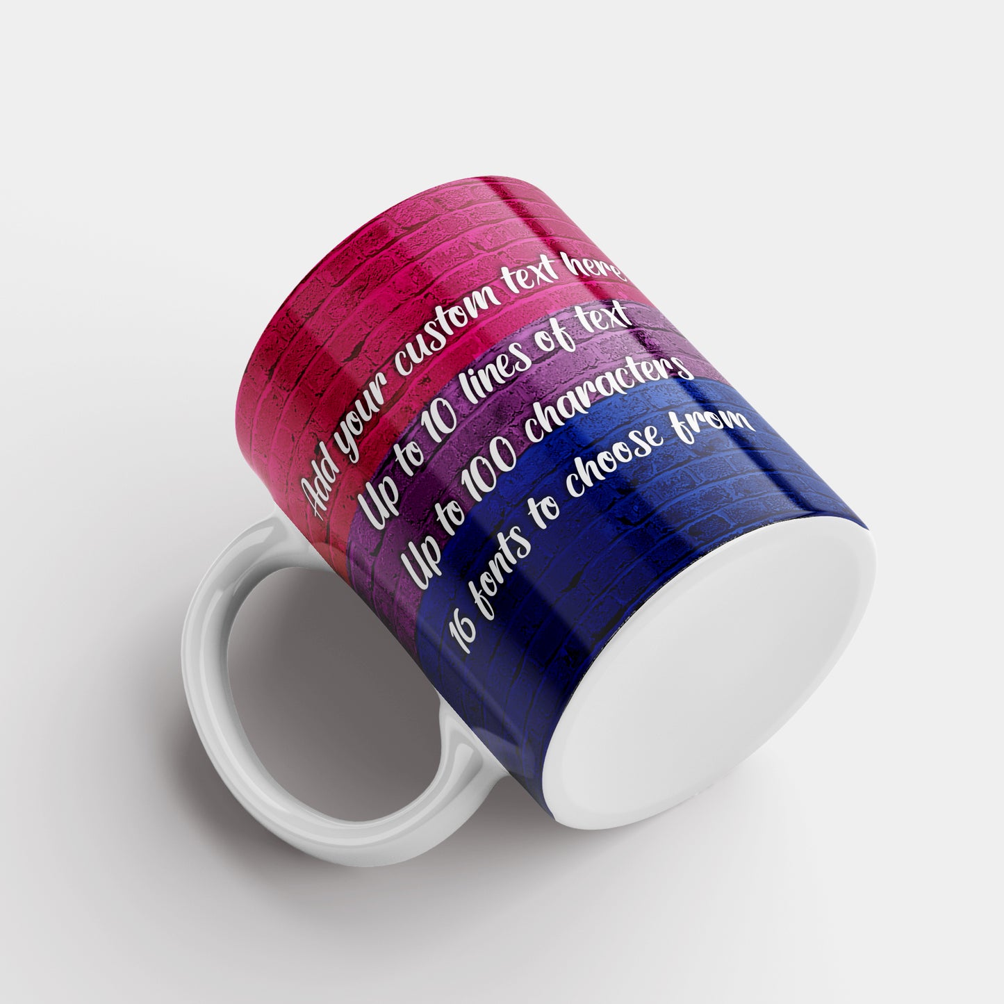 Tasse personnalisée de drapeau de fierté bisexuelle