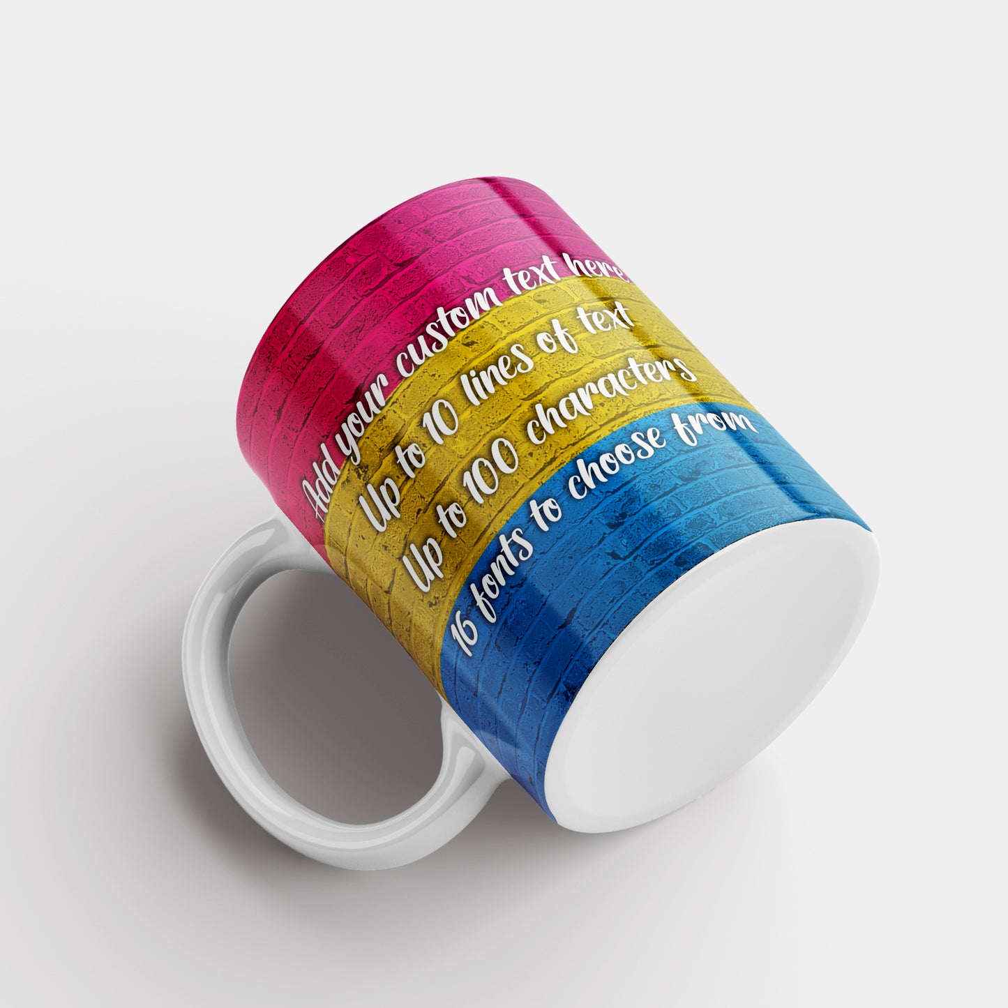 Tasse personnalisée de drapeau de fierté pansexuelle