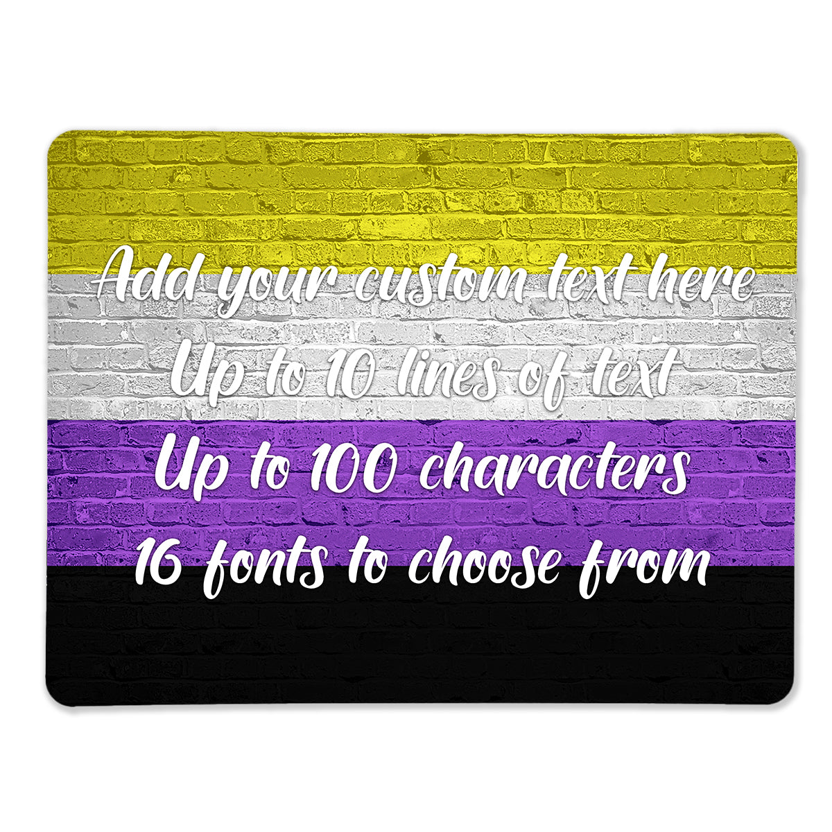 Non-Binary Pride Flag Place Mat - shopquality4u