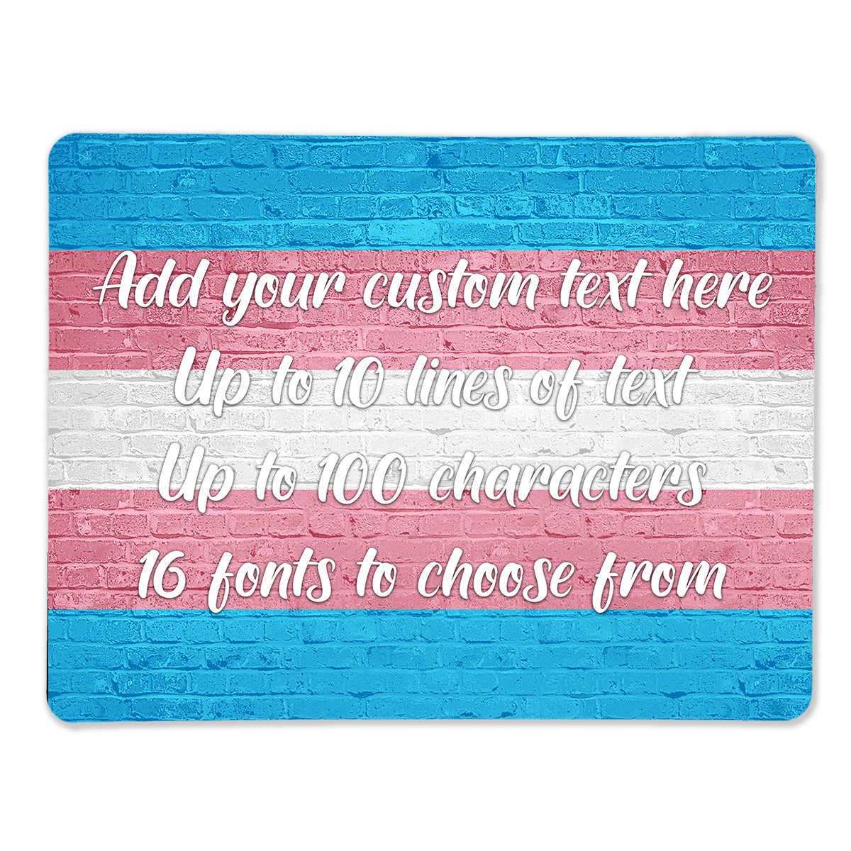 Tischset mit Trans-Pride-Flagge