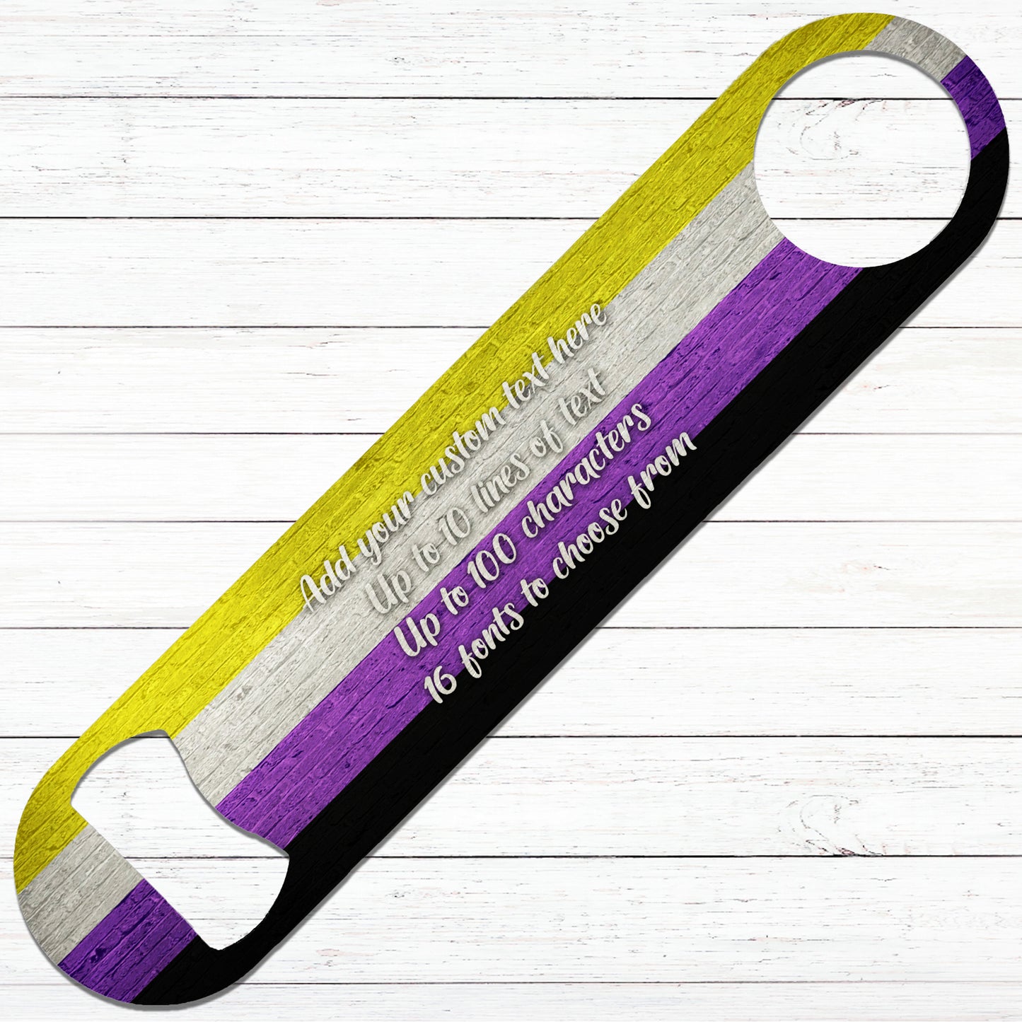 Non-Binary Pride Flag Bottle Opener - shopquality4u