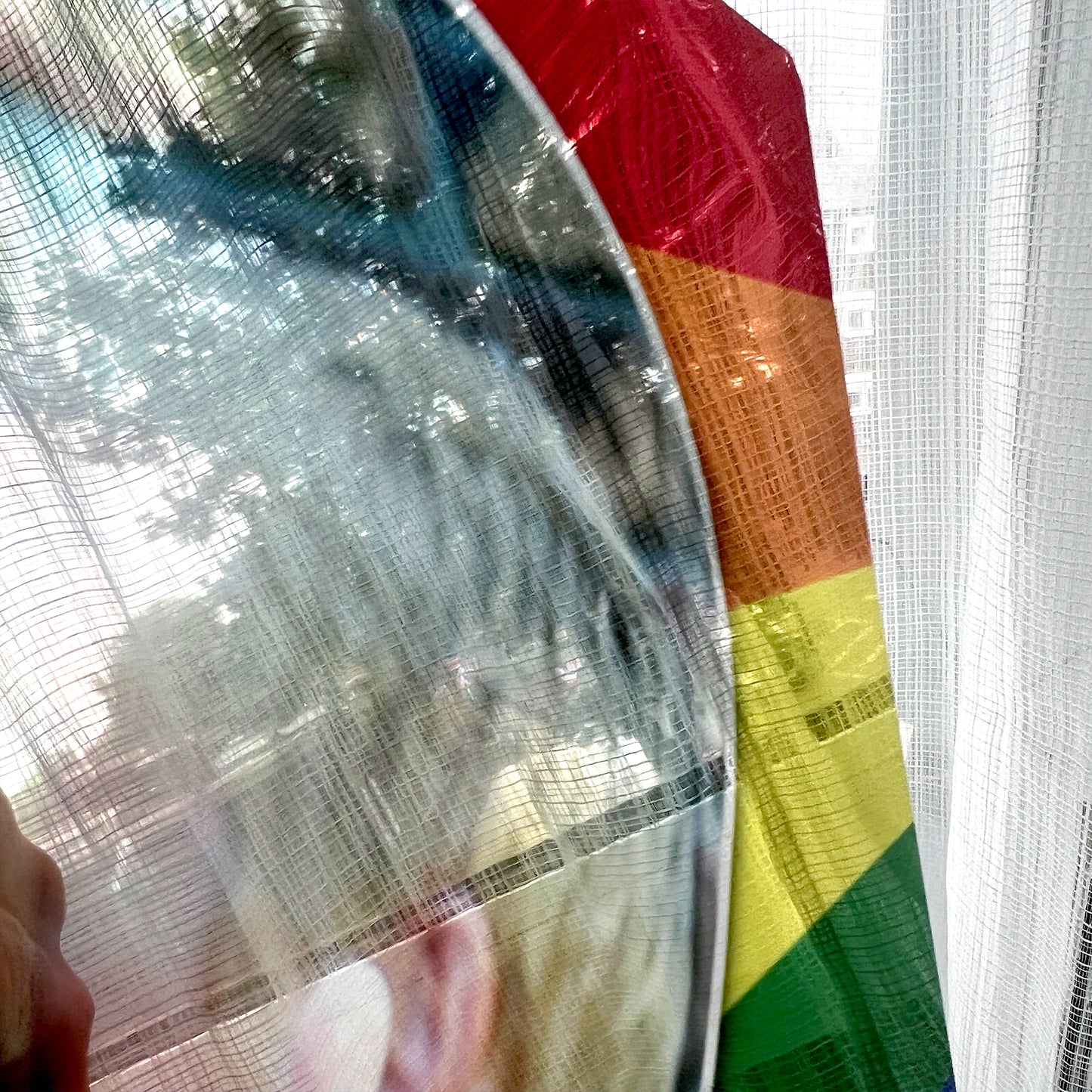 Pride Mirror Metal Rainbow Flag (Foto &amp; Text) Spiegel-Finish-Schild