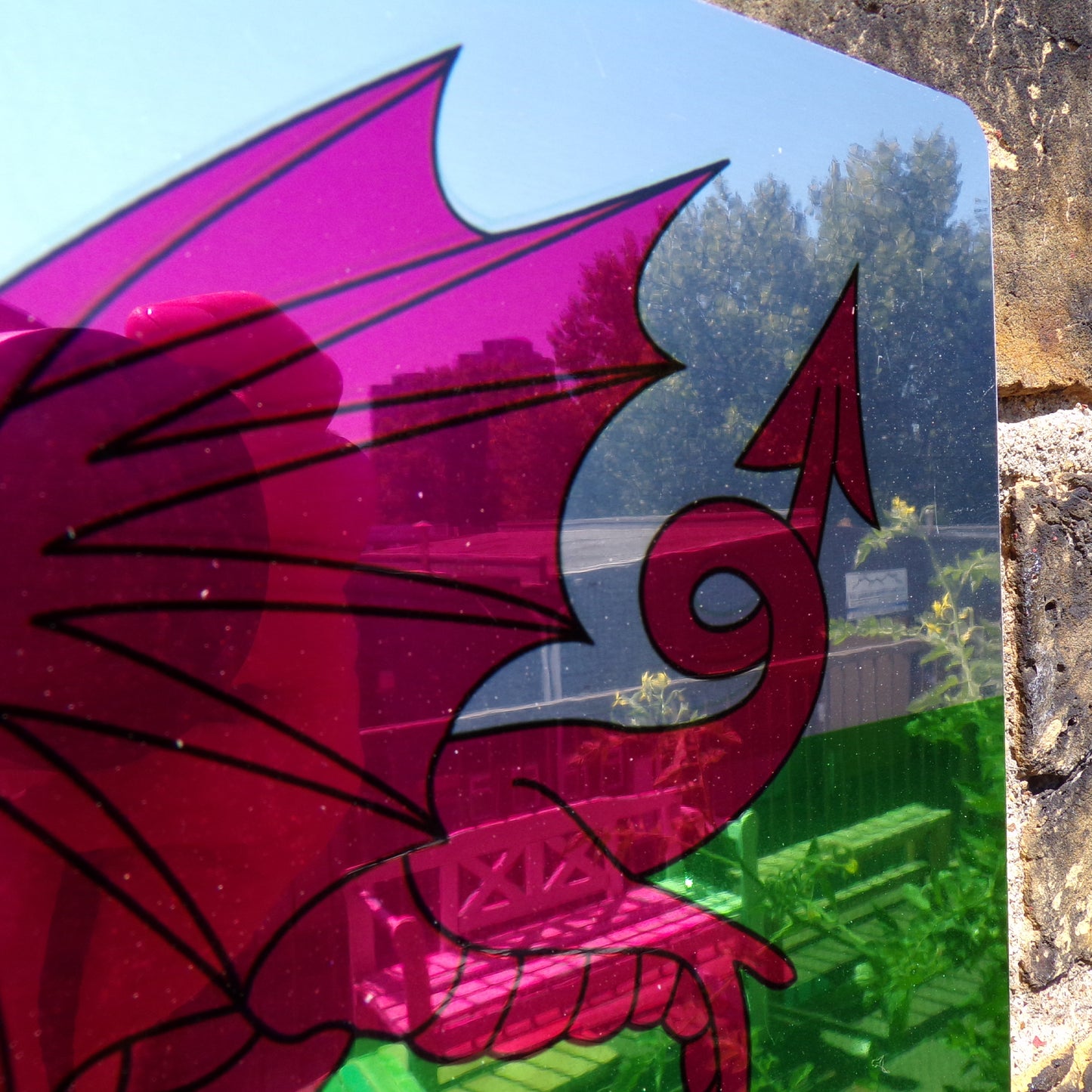 Proud to Be Welsh Mirror Metal Sign