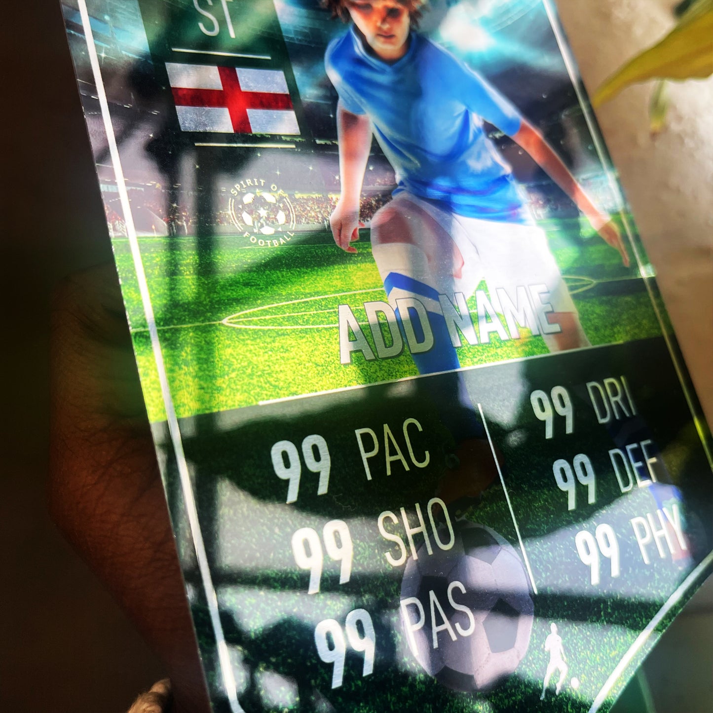 Field Mirror Background Football Stats Shield