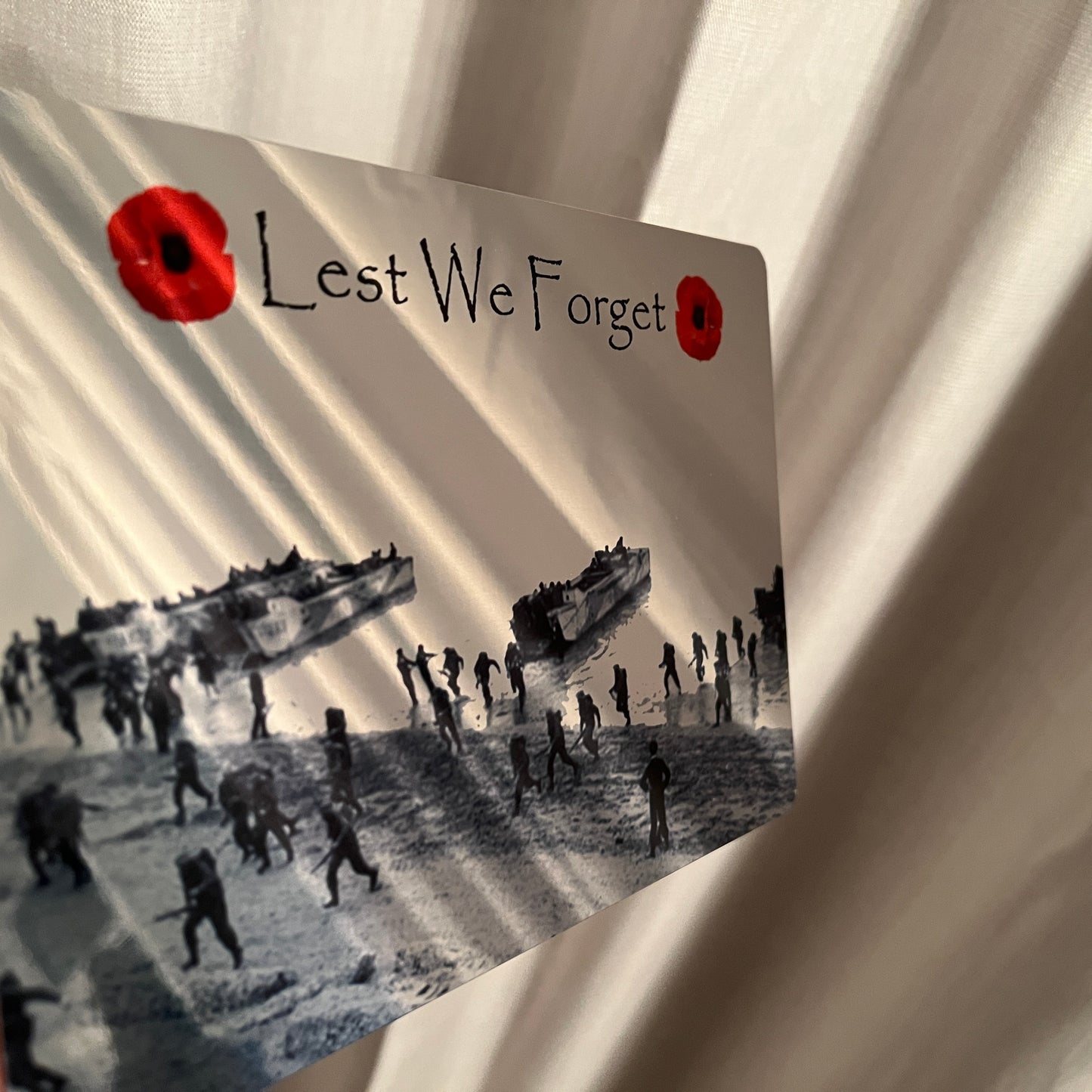 Normandy Lest we Forget Metal Mirror Sign - shopquality4u