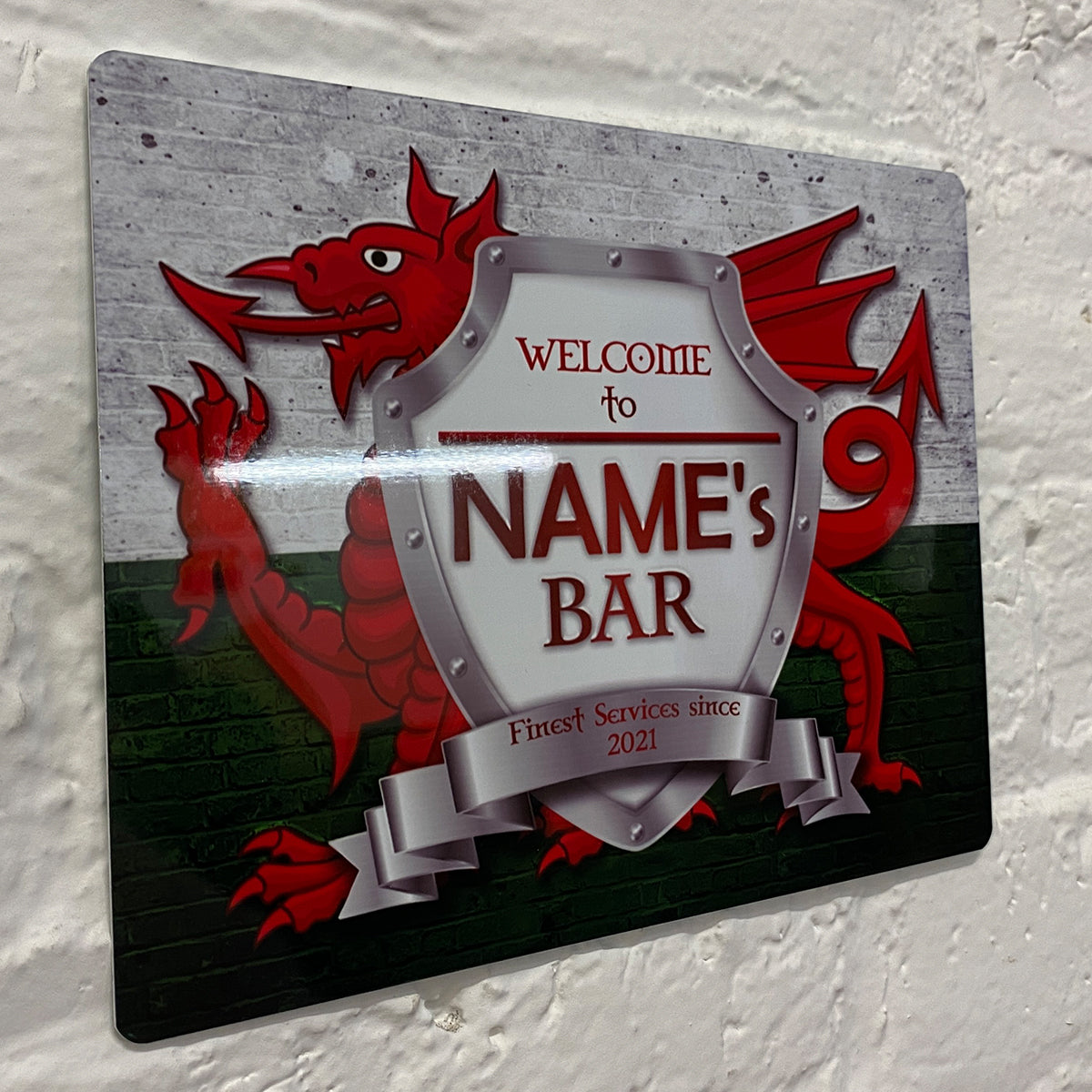 Welsh Flag Metal Sign