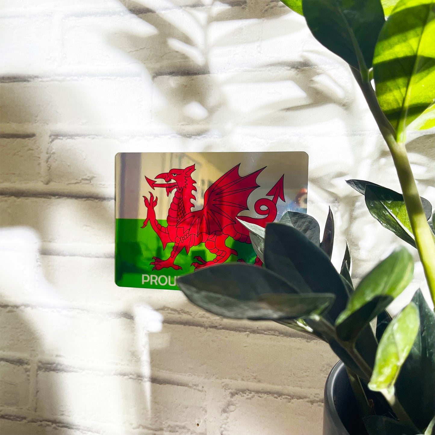 Proud to Be Welsh Mirror Metal Sign