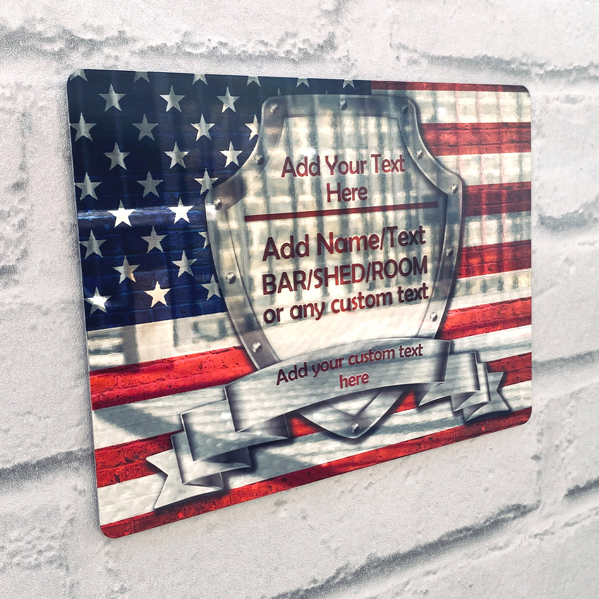 Panneau de finition miroir drapeau américain