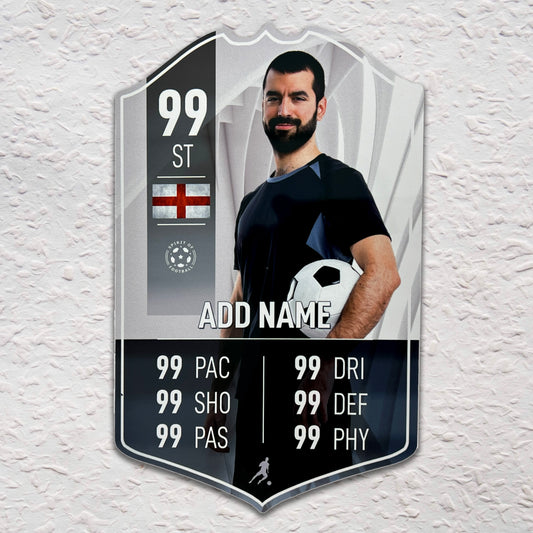 White Background Football Stats Shield