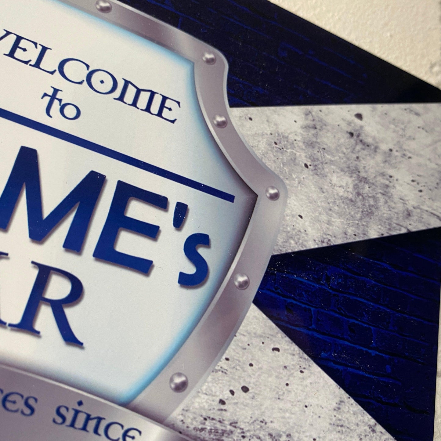 Personalised Bar Sign - Scotland Scottish Flag Printed Metal Sign Bar Add Name - shopquality4u